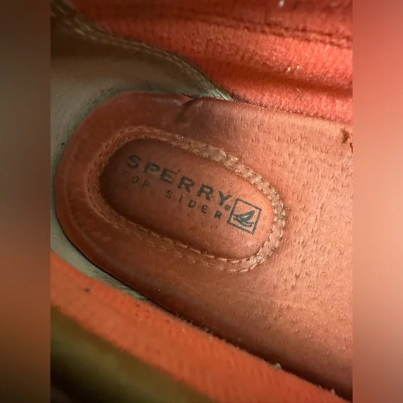 Sperry Brown and Red/Orange Flats - Picture 7 of 7